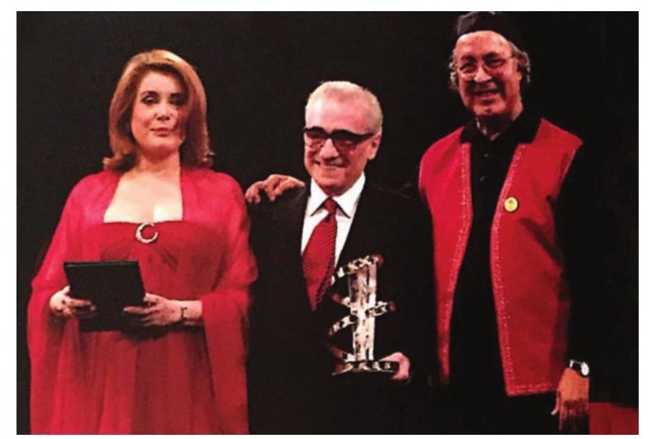 Catherine Deneuve, Martin Scorsese and Omar Sayed