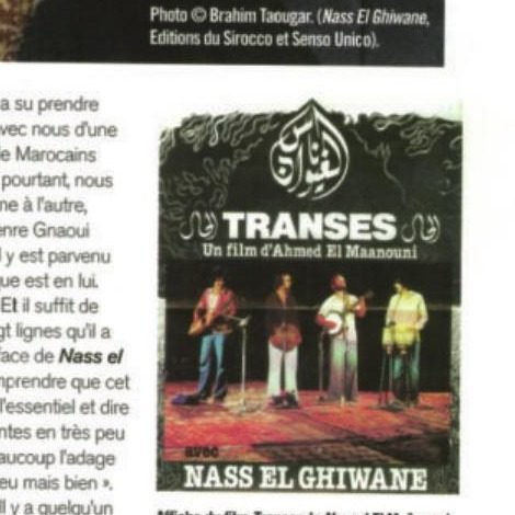 Poster for the film Transes by Ahmed El Maânouni